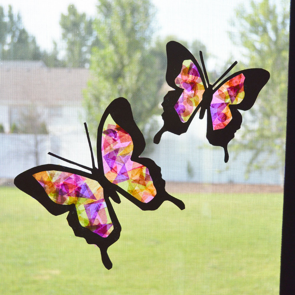 butterfly sun catchers kids craft