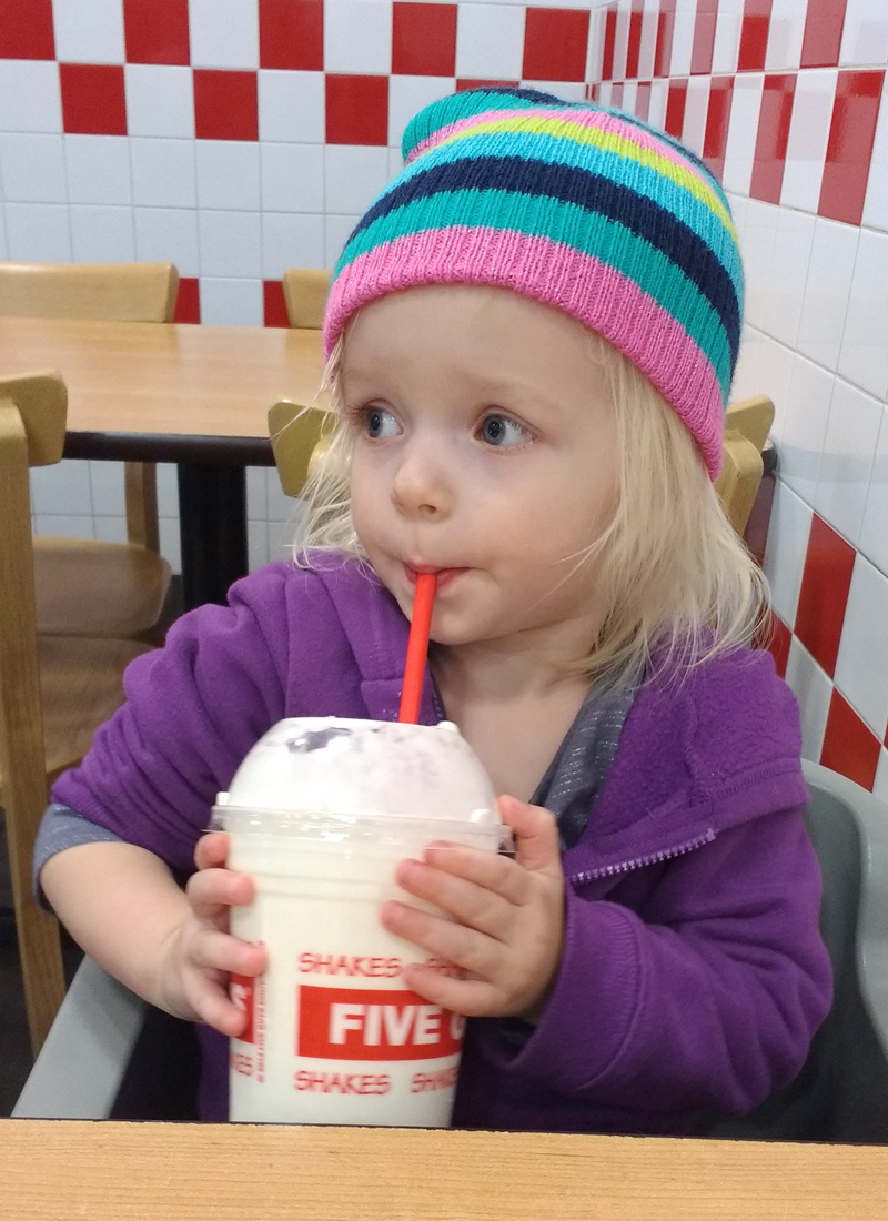 Five Guys milkshake kids in seattle
