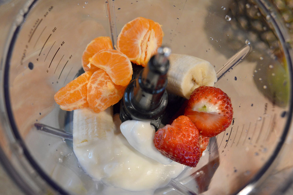 strawberry banana smoothie kids snack
