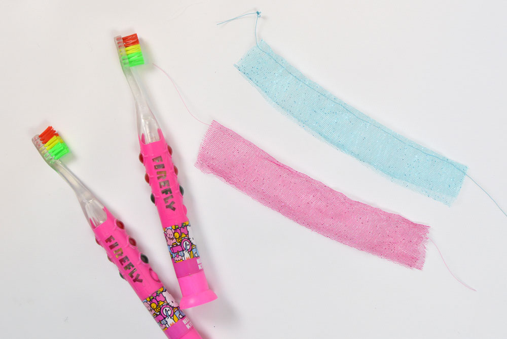 cute tutu toothbrushes kids' craft