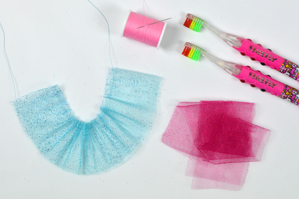 diy toothbrush tulle skirts fun kids hygiene ideas