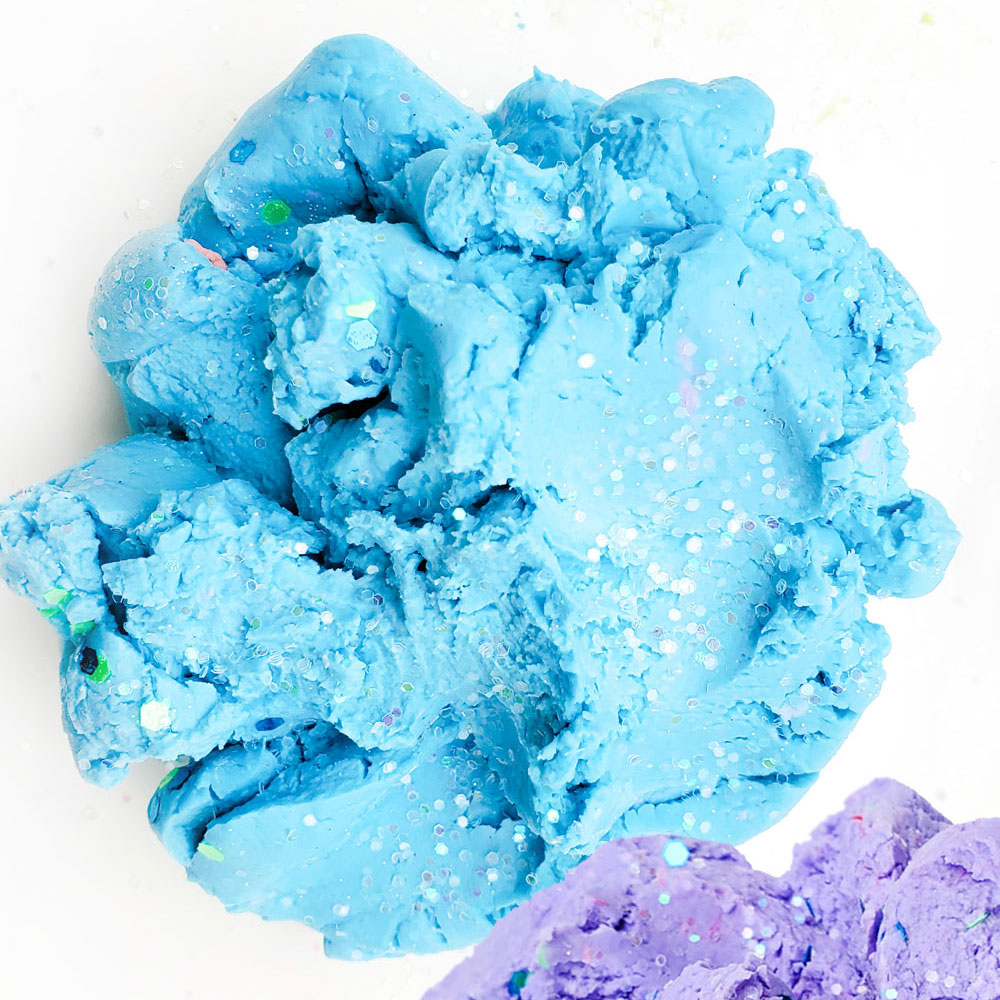 Sensory Glitter Cloud Dough Kids’ Activity