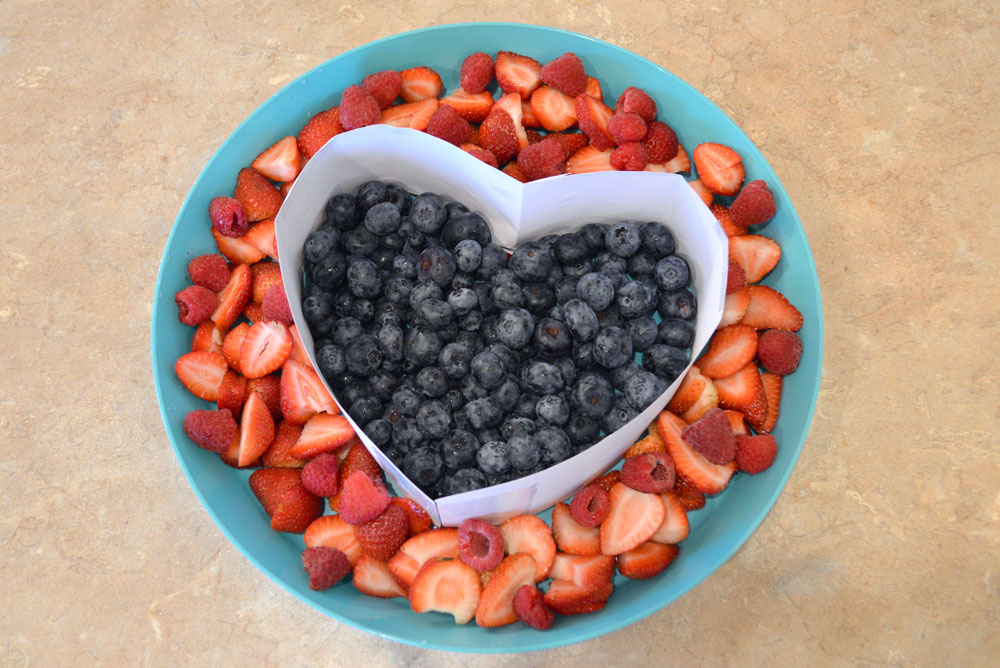 DIY Heart Shaped Fruit Platter