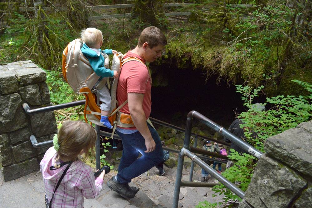 Ape Cave family hike in Washington