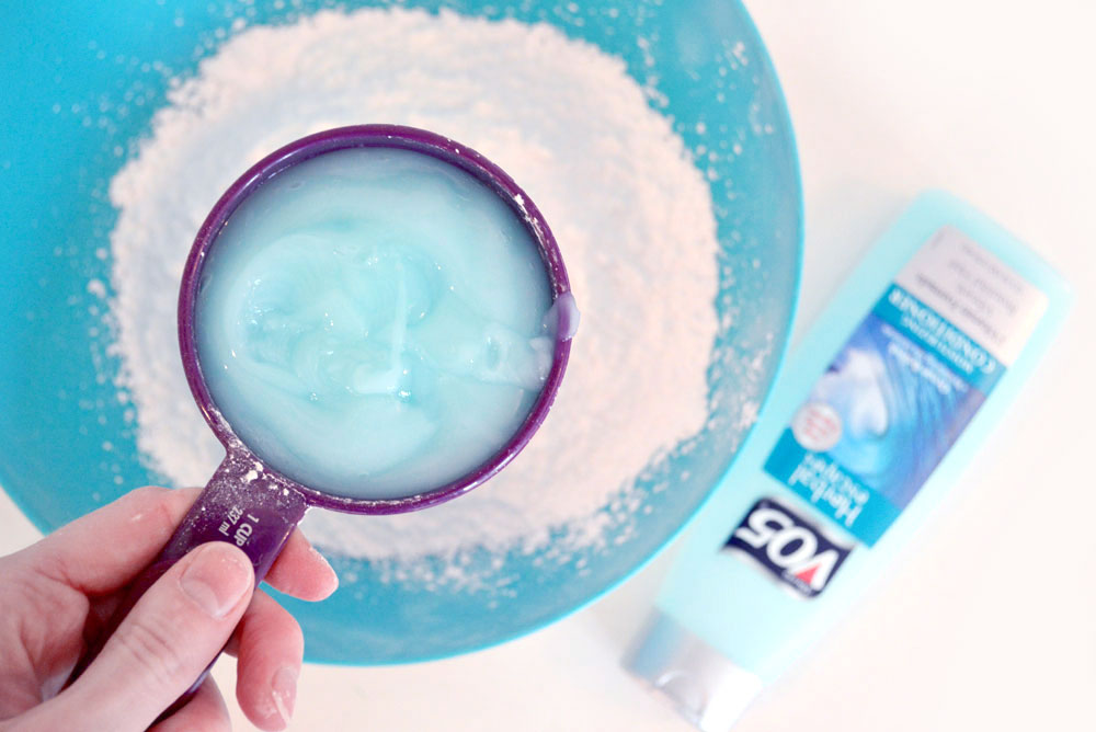 How to make cloud dough with hair conditioner creative kids activity