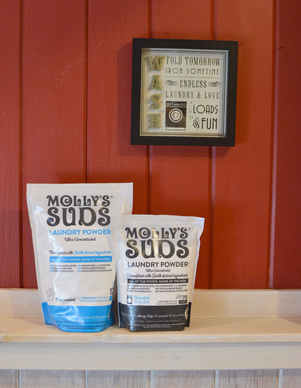 Molly's Suds laundry detergent is safe and effective for the whole family