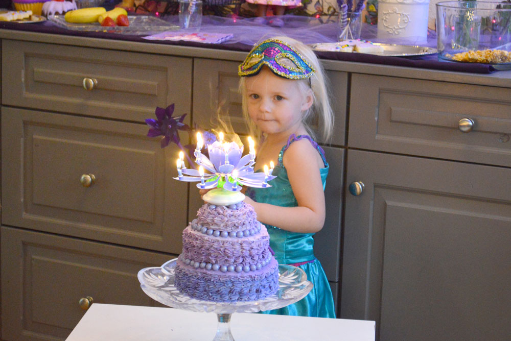 Princess Birthday Party cake candles