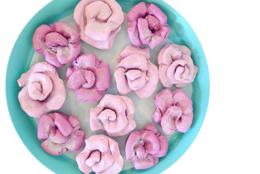 Glittery Cloud Dough kids party activity