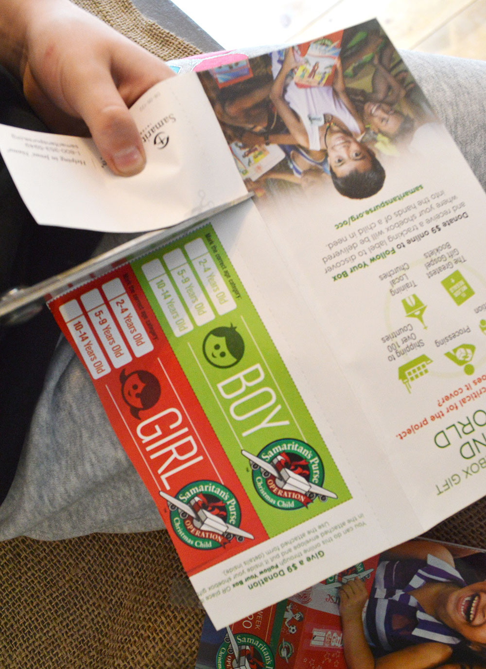 Operation Christmas Child shoebox for boy or girl