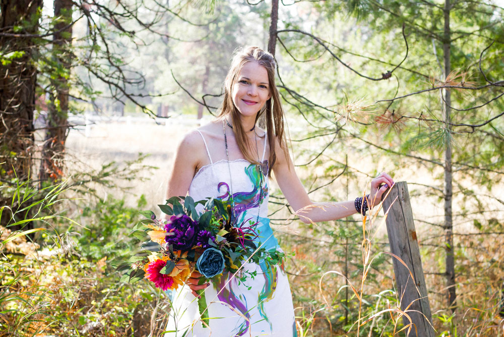 Colorful Trash the Dress wedding photos