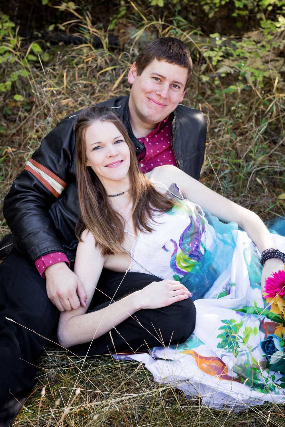 Trash the Dress colorful fall wedding photos