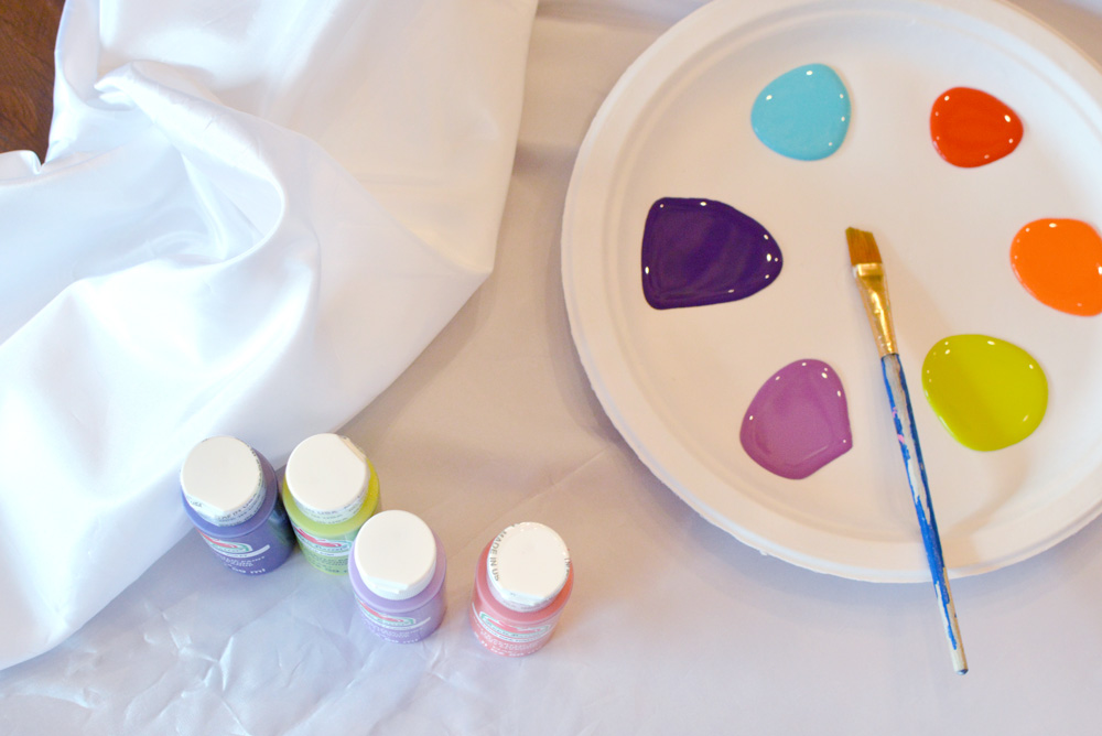 Trash the Dress with colorful craft paint