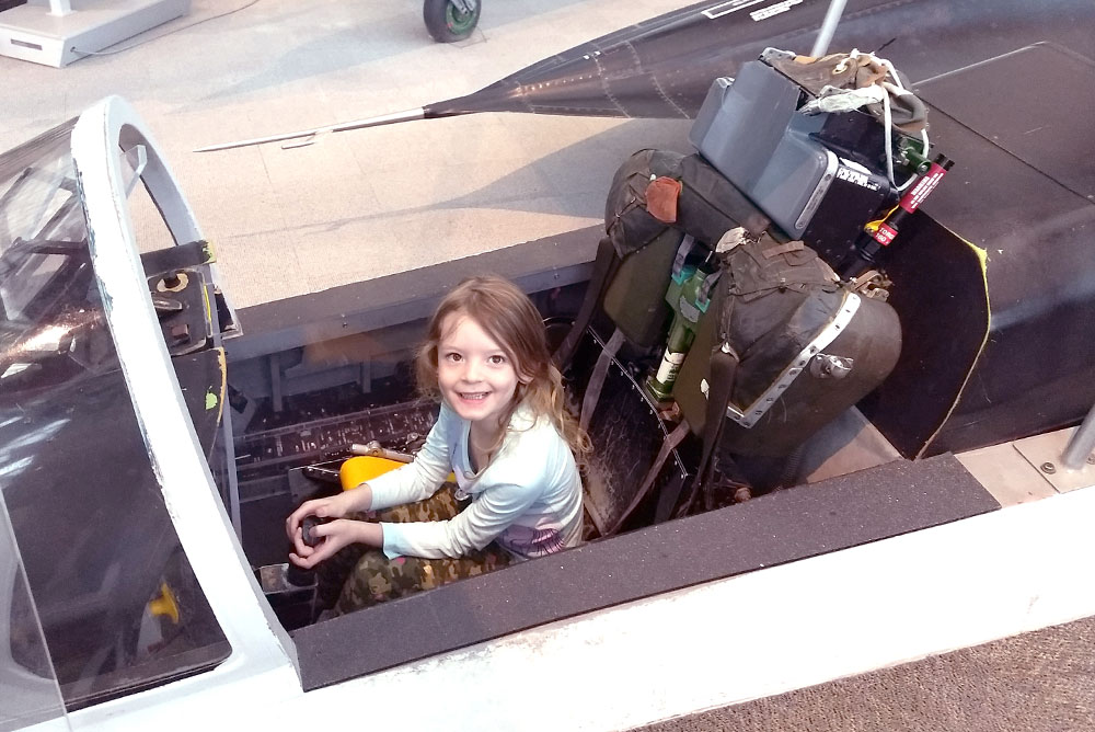 Seattle Museum of Flight fighter jet - Pacific Northwest family trip