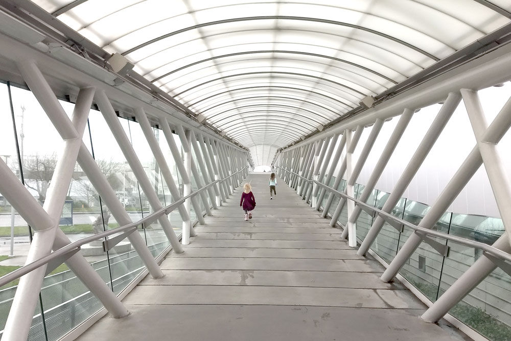 Seattle Museum of Flight sky bridge - Pacific Northwest family trip