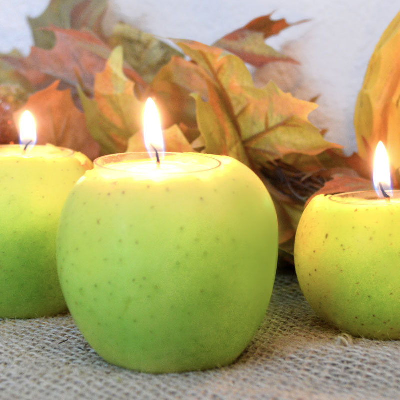 DIY Apple Candles