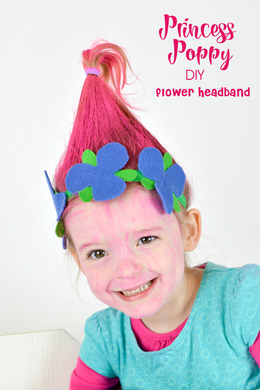 DIY Princess Poppy flower headband craft