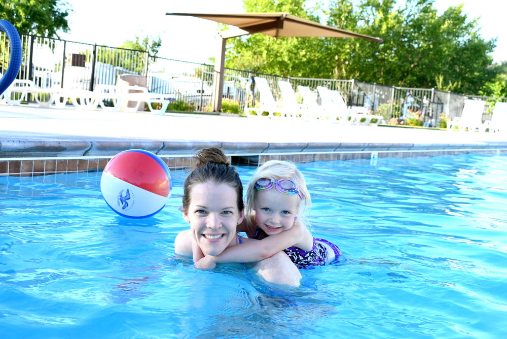California family adventure road trip Durango RV Resort pool