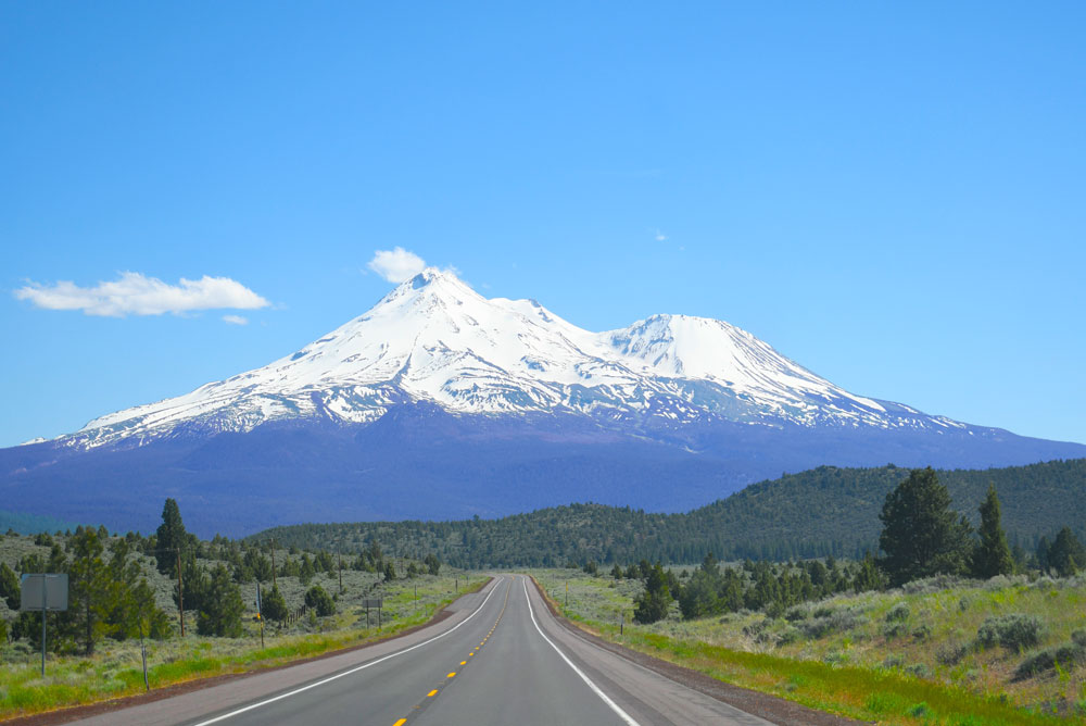 California family adventure road trip Mount Shasta