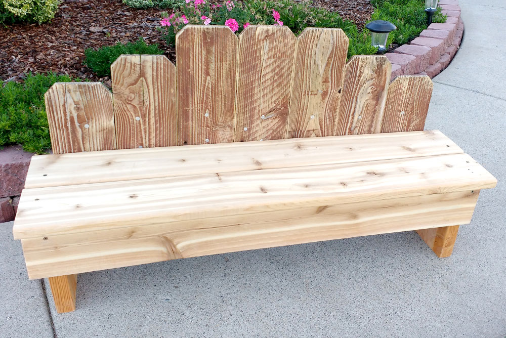 Design and build a DIY Wooden Fence Board Bench
