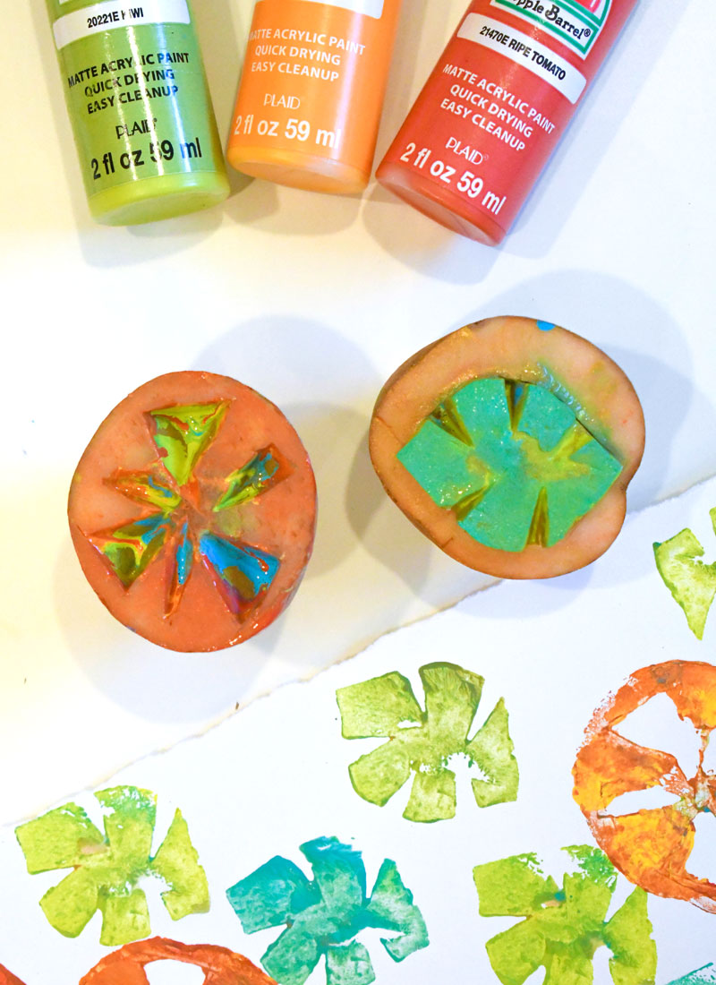 Artsy Potato Stamp Painting Kids Activity