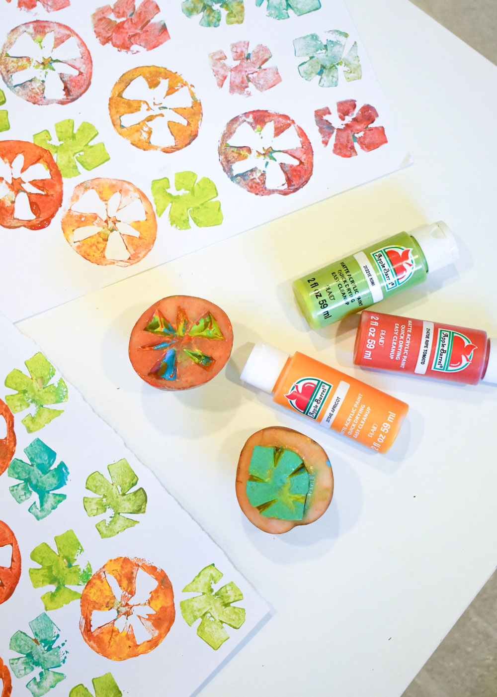 Make custom art with DIY potato stamps