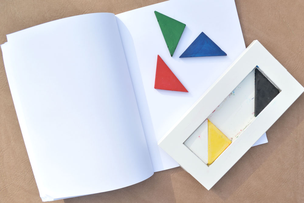 Eco-Friendly art supplies and crayons for creative kids
