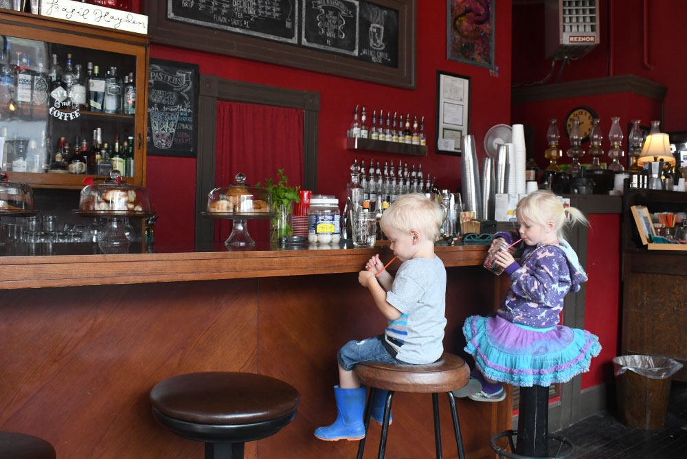 Wallace Idaho downtown coffee shop