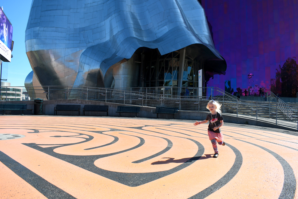 Artist at Play playground maze walking path activity - Fun Family Activities in Seattle