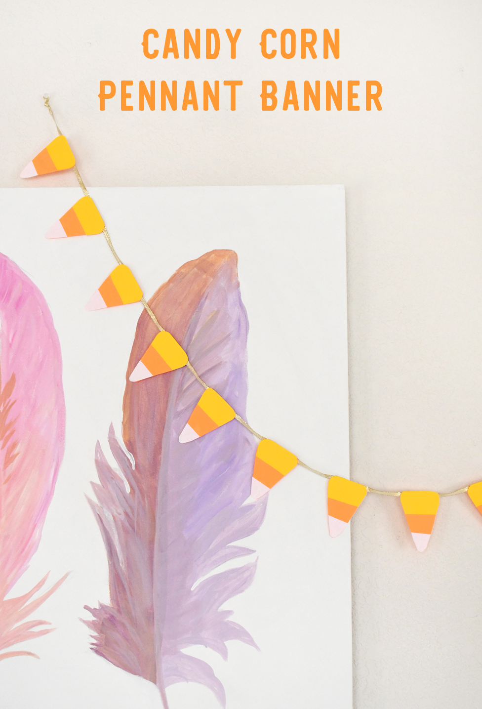 Easy and Cute DIY Candy Corn Pennant Banner Craft