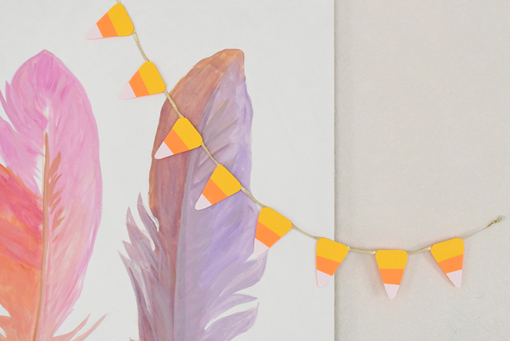 Easy DIY Candy Corn Pennant Banner