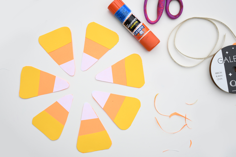 Easy DIY Candy Corn Pennant Banner