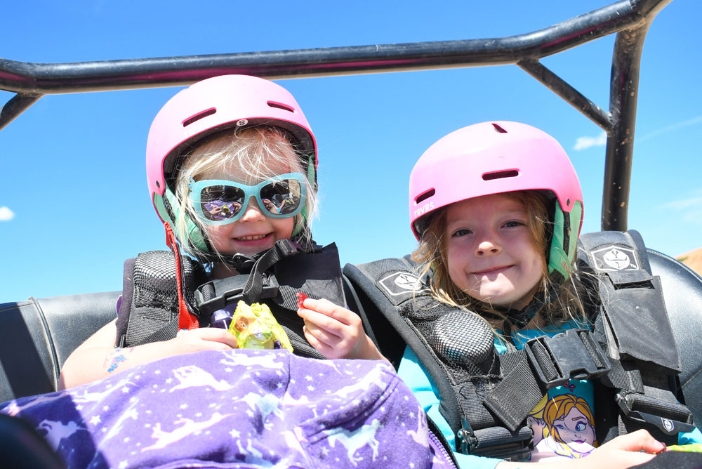 Don't forget snack time and drinks when riding with kids