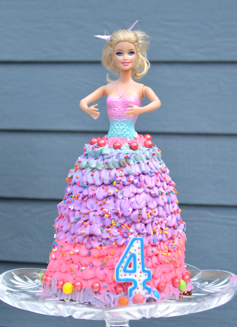 How to Make a Princess Doll Birthday Cake