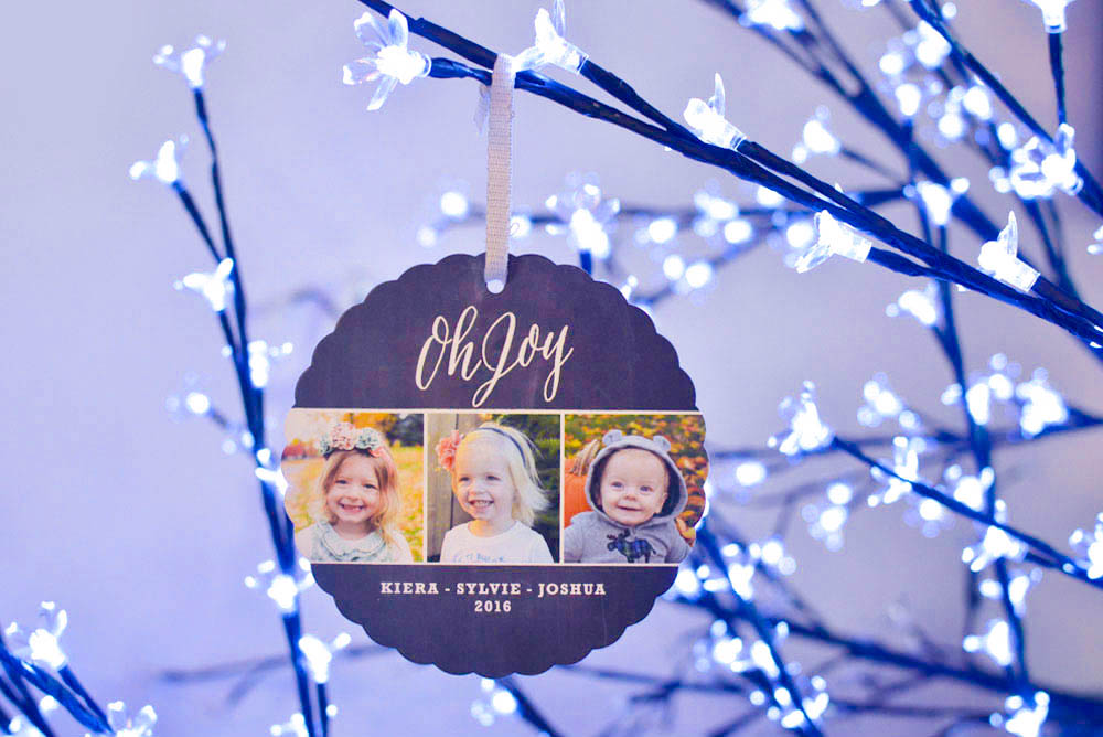 Minted holiday ornament photo cards