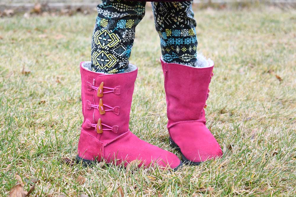 Stylish pediped fuchsia Flex Maggie boots for kids