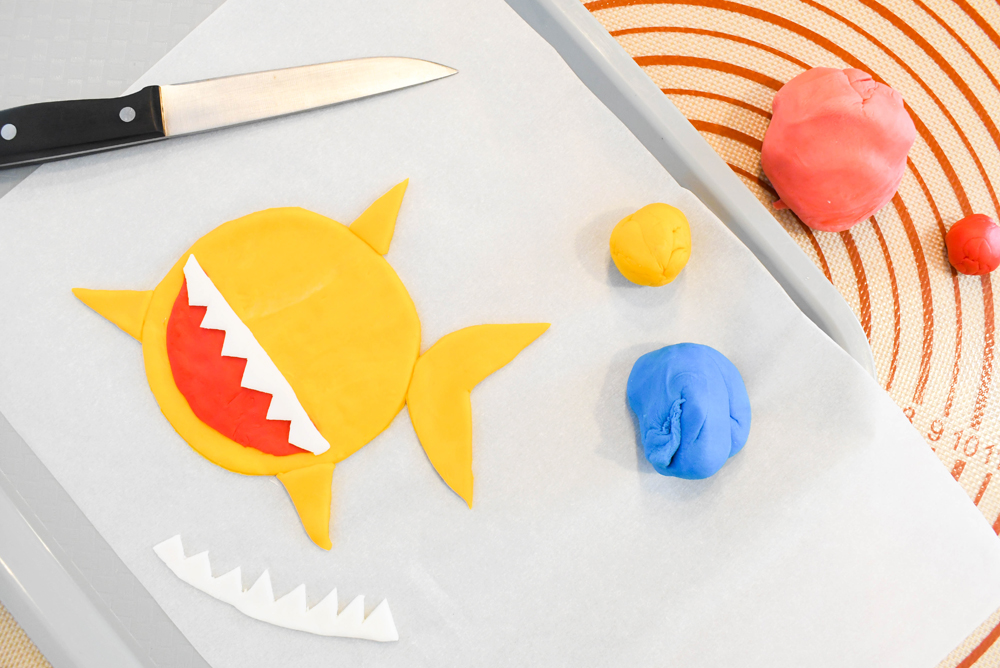 baby shark birthday cake fondant decorations