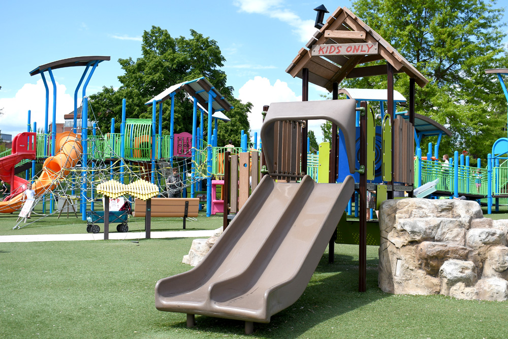 Coeur d'Alene McEuen Park playground in downtown