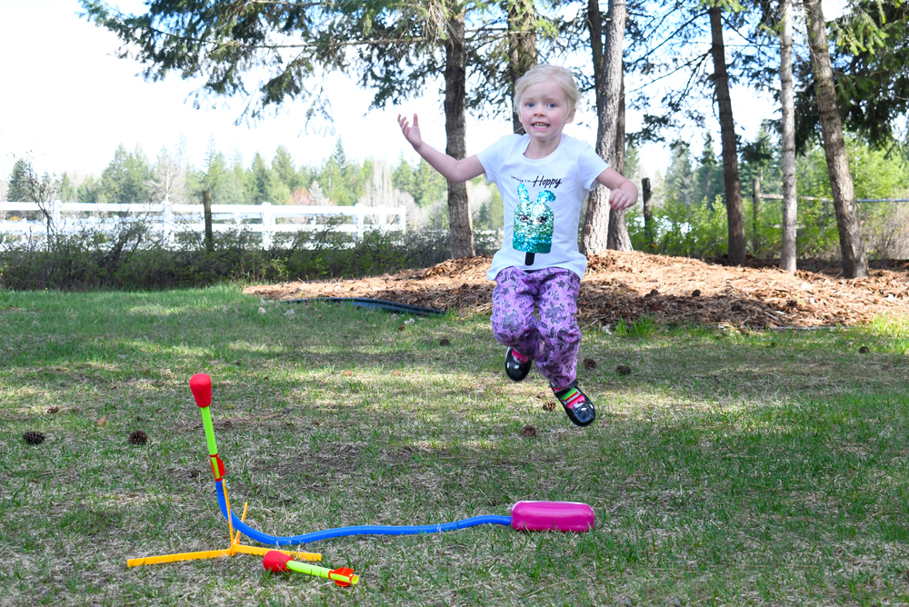 Stomp Rocket kid powered yard activity