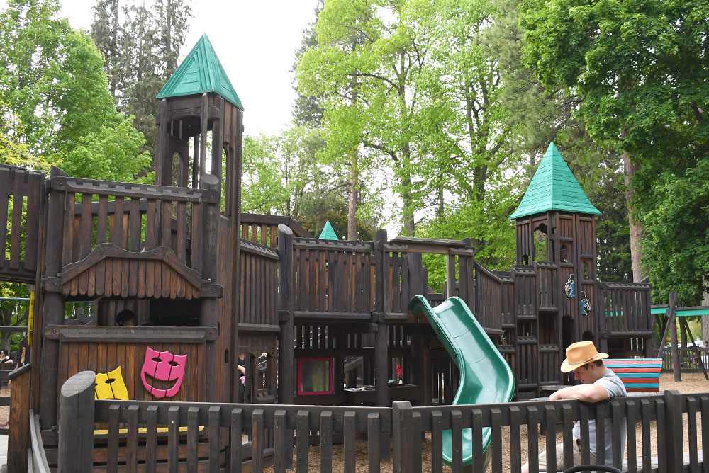 Fort Sherman playground in downtown Coeur d'Alene Idaho