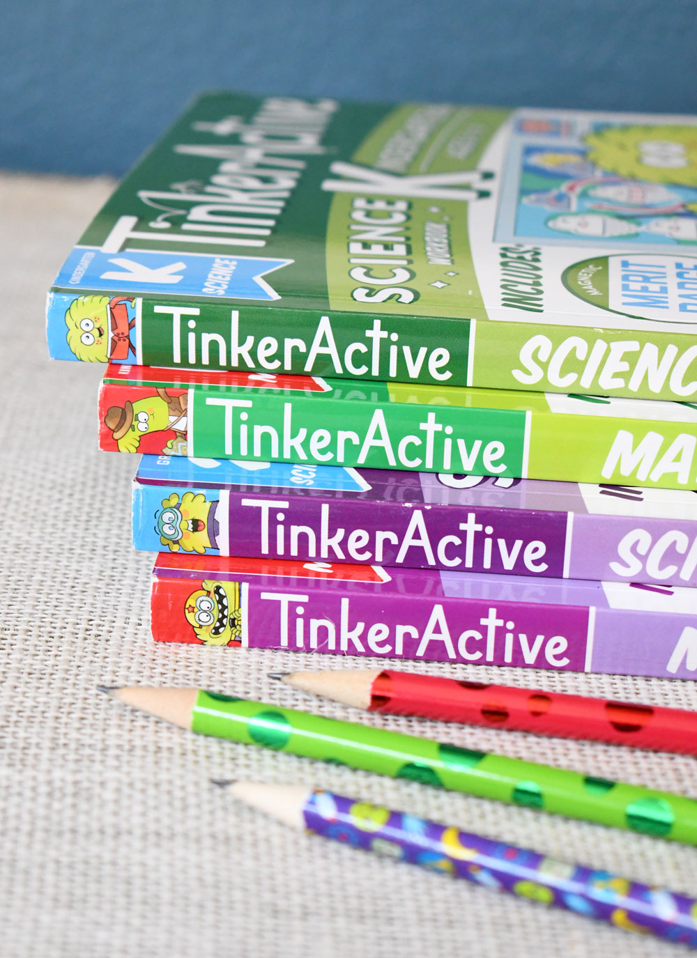 TinkerActive kids workbooks for science and math concepts