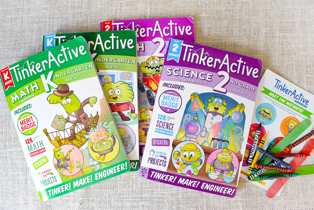 TinkerActive Science and Math workbooks