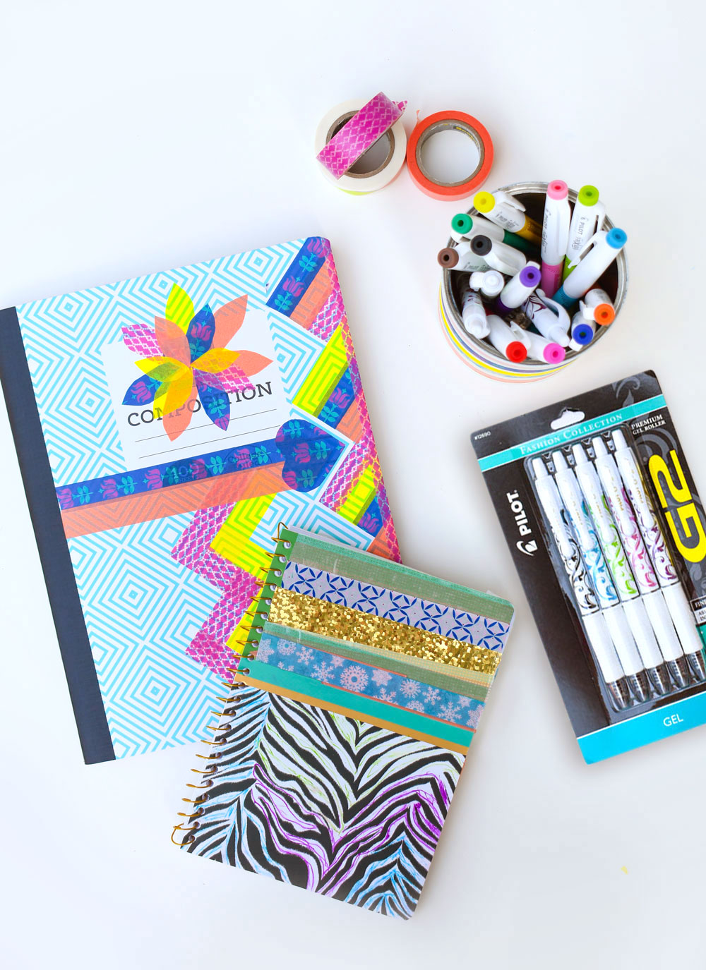 Personalize your notebook with washi tape