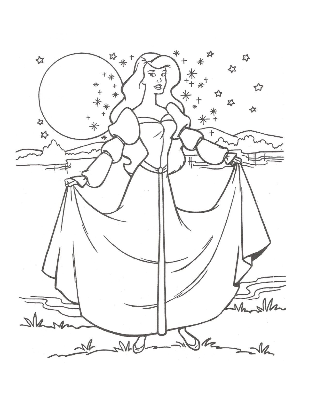Swan Princess Odette coloring page