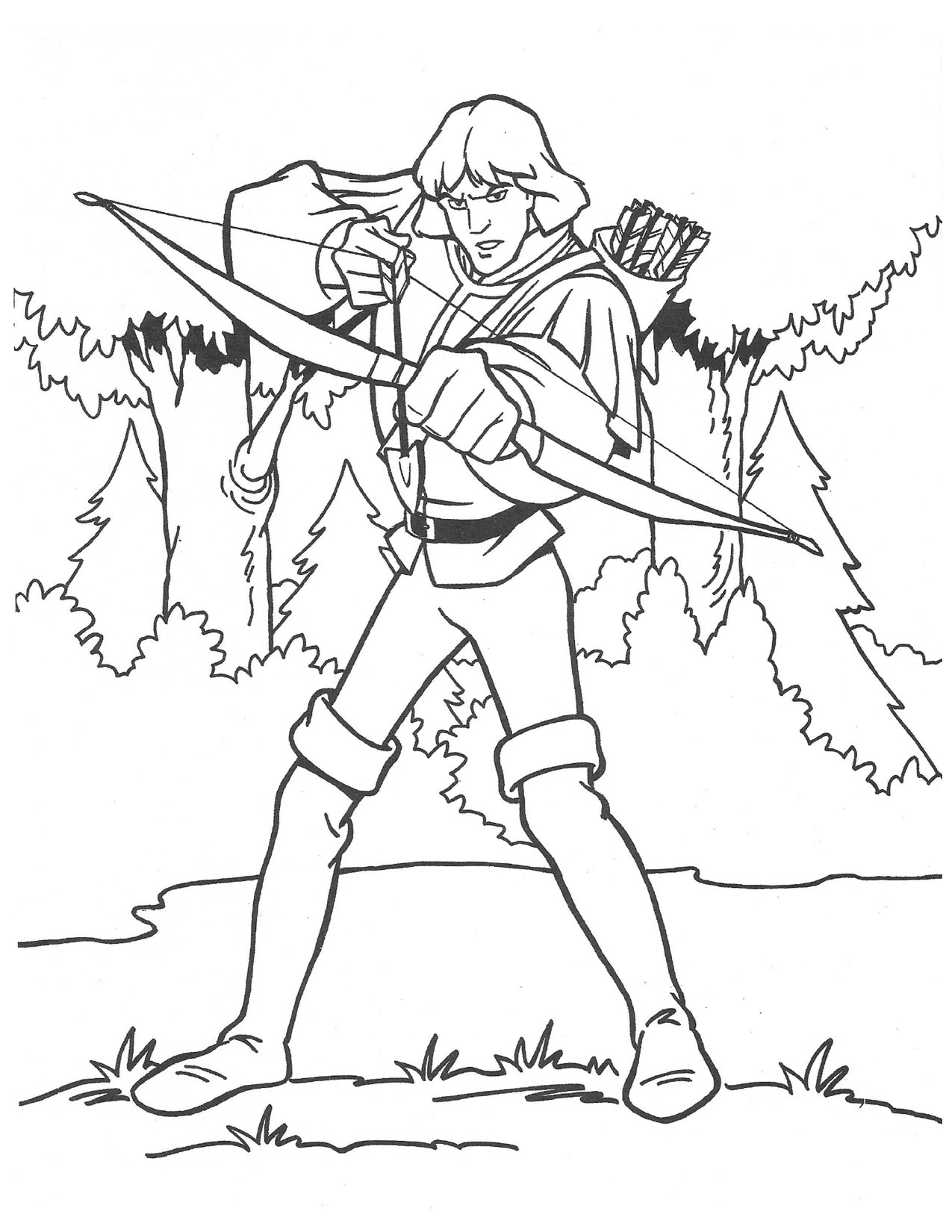 Swan Princess Prince Derek with bow coloring page