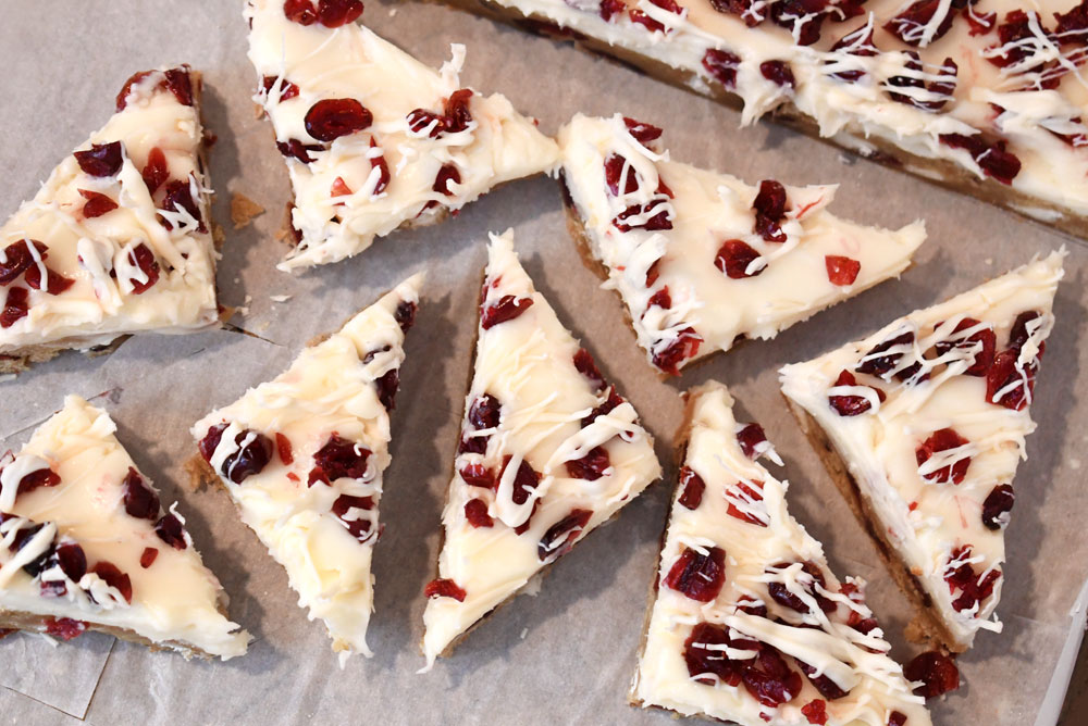 Homemade cranberry bliss bars Starbucks copycat