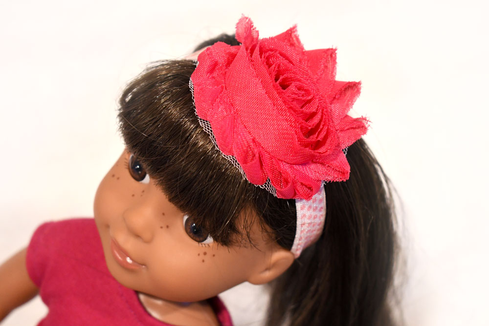 Easy DIY flower headbands for WellieWisher dolls