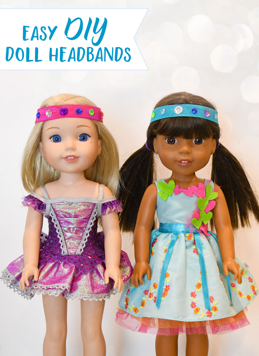 Easy WellieWishers DIY Elastic Doll Headbands