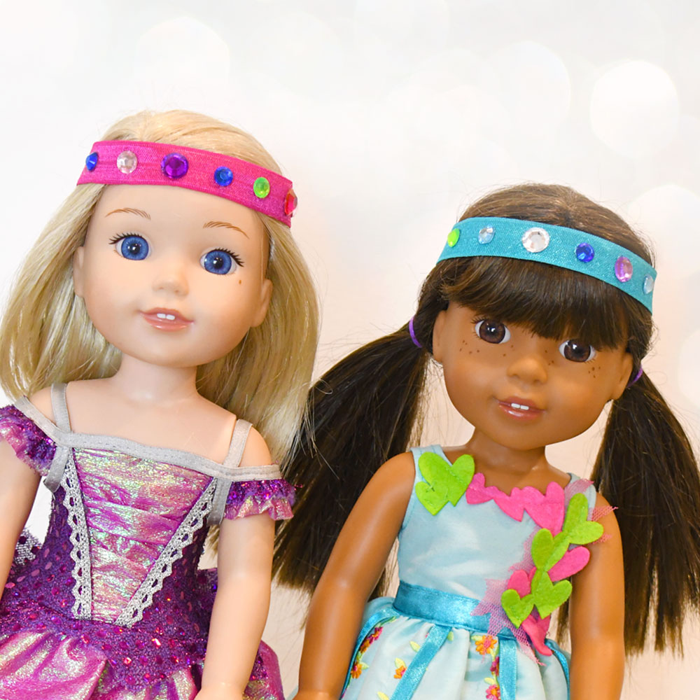 WellieWishers DIY Elastic Doll Headbands