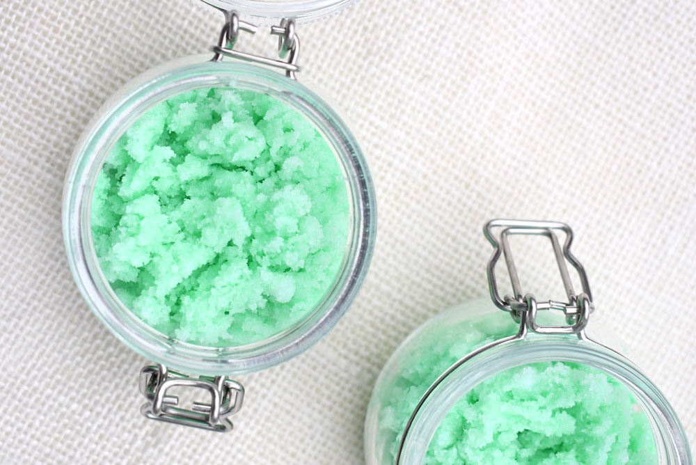 Homemade mint sugar scrub recipe