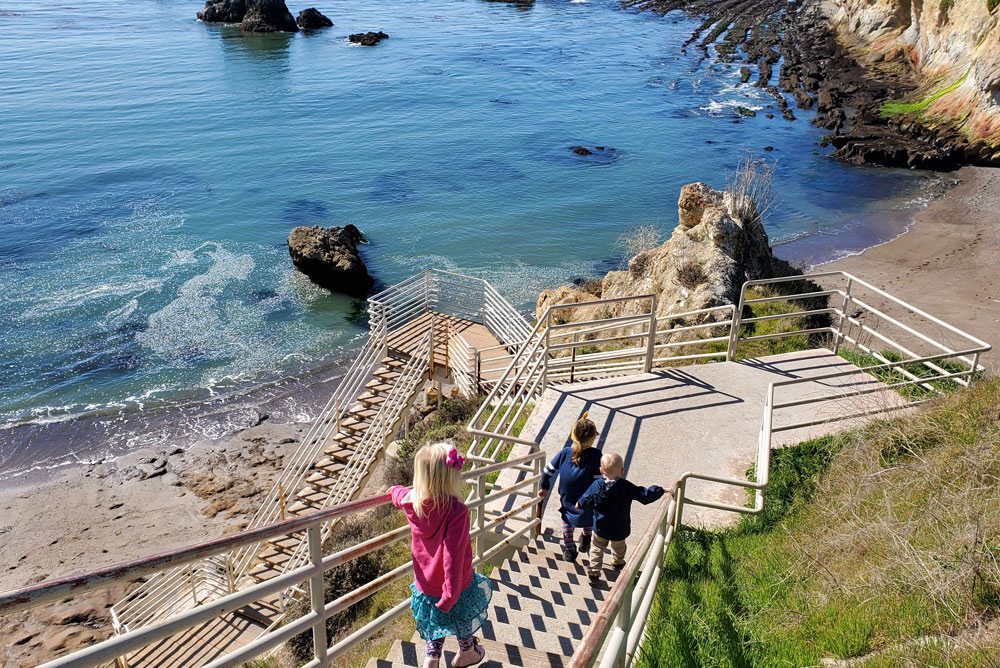 Margo Dodd Park Beach staircase family adventure
